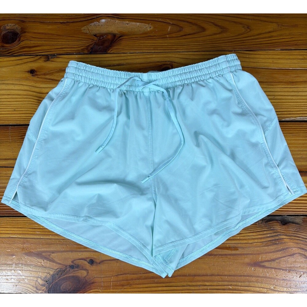 Lululemon Court Rival High-Rise Shorts Women's 8 Green 3" Lined 100% Pristine!
